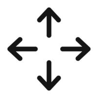 Expansion Arrow Icon Perfect for Growth and Development Concepts vector