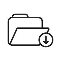 File Download Folder Icon Ideal for Digital Storage and Organization vector