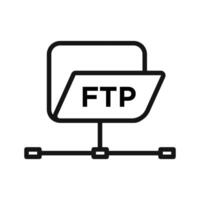 Secure Connection FTP Icon for IT Services vector