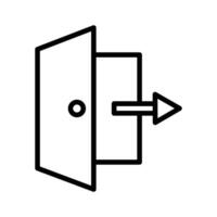 Exit Sign Icon Perfect for Emergency and Wayfinding vector