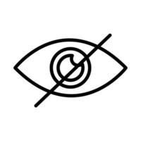 Hidden Eye Icon Ideal for Privacy and Security Settings vector