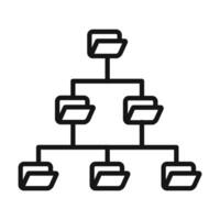 Organized Folder Tree Icon Perfect for Data Storage vector