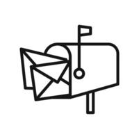 Email Mailbox Icon for Communication Services and Newsletter Subscriptions vector