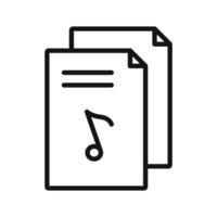 Music File Icon for Digital Music Collections and Streaming Services vector