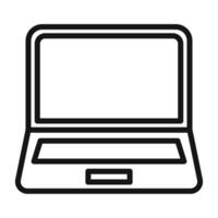 Portable Laptop Icon Ideal for Remote Work and Study vector