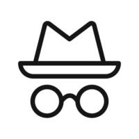 Private Incognito Mode Icon for Secure Browsing vector