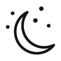 Moon icon set vector