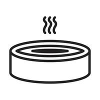 Japanese Onsen Hot Spring Icon Ideal for Spa and Relaxation Themes vector