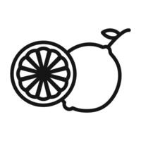 Lemon Icon Set Citrus Illustrations for Fresh Produce and Culinary Use vector