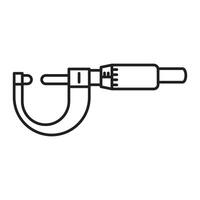 Precision Micrometer Icon Ideal for Engineering and Measurement Tools vector