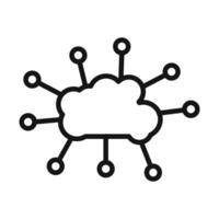 Network Cloud Icon for Enterprise IT Solutions and Cloud Networking vector