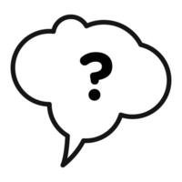 Assistance Question Icon for Customer Support vector