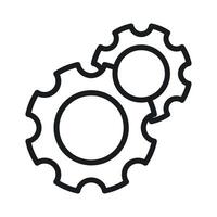 Gear Settings Icon Perfect for System Configuration and Tech Preferences vector