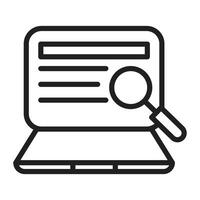 Online Search Icon Ideal for Web Browsing and Research vector