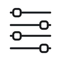 Adjustment Sliders Icon Ideal for User Customization and Control Settings vector