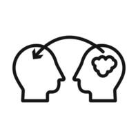 Sharing Thoughts Icon for Blog Platforms and Online Discussions vector