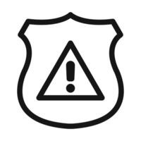 Shield exclamation icon vector