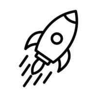 Rocket Launch Icon Ideal for Space and Technology Themes vector