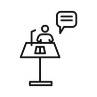 Engaging Presentation Icon for Business Proposals vector