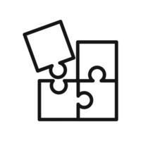 Engaging Puzzle Piece Icon for Educational Activities and Cognitive Development vector