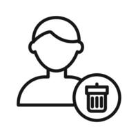 User Remove Icon for Account Deletion Services vector
