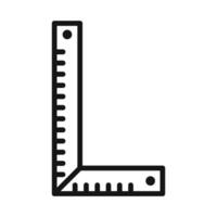 Combined Ruler Icon for Measurement and Design Tools vector