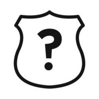 Shield Interrogation Icon Set Security and Inquiry Illustrations for Law and Order vector
