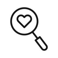 Heart Search Icon Perfect for Matchmaking Apps vector