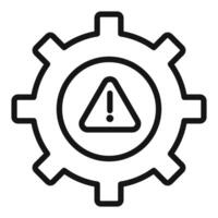 Critical Technical Alert Icon for System Notifications vector