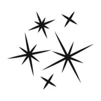 Sparkles icon set vector
