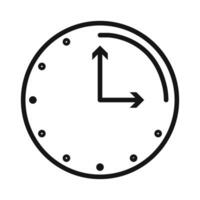 Quarter Past Three Icon for Timekeeping Precision vector