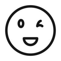 Smile Wink Icon Pack Emoticon Illustrations for Social Media and Messaging vector