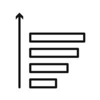 Increasing Sort Amount Up Icon for Financial Insights vector