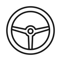 Precision Steering Wheel Icon for Driving Simulators vector
