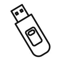 USB Pendrive Icon Set Portable Flash Drive Illustrations for Data Storage vector