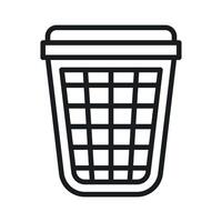Trash Can Icon Ideal for Waste Disposal and Recycling vector