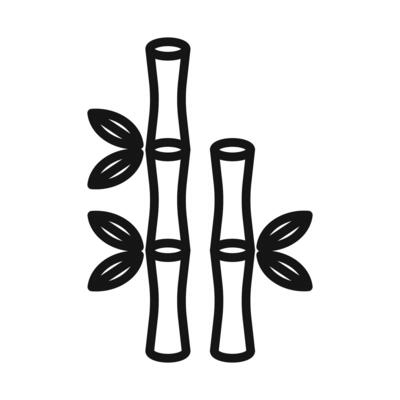 Bamboo icon Black line art