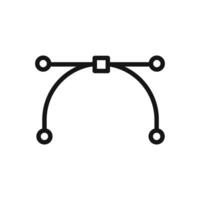 Bezier curve icon vector