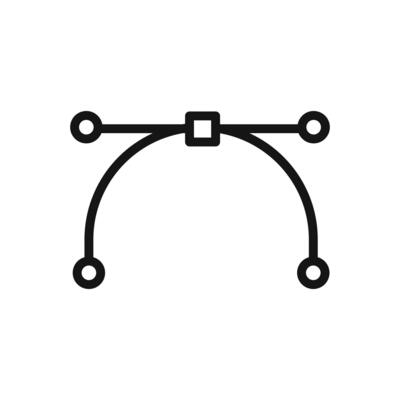 Bezier curve icon