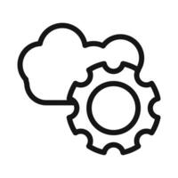 Cloud Data settings icon vector