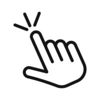 Computer hand cursor click icon vector