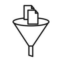Data filtering icon vector
