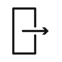 Exit icon Black line art vector