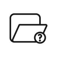 Folder with questionmark icon vector