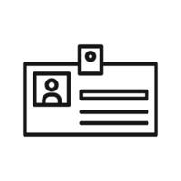 Identification card icon vector