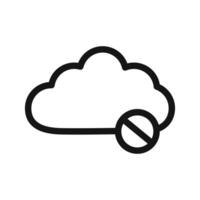 cloud sync disable icon vector