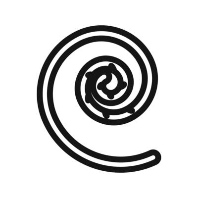 fiddleheads icon Black line art