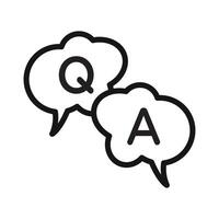 Questions and answers icon vector