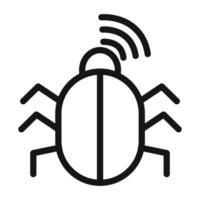 Radio spy bug icon vector