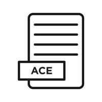 ASE File Document Icon Black line art vector